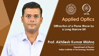 Lecture 45 : Diffraction of a Plane Wave by a Long Narrow Slit