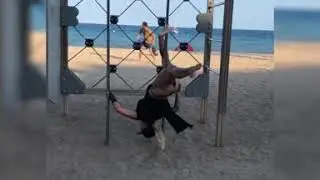 Entreno de Pole Dance en la playa 🤸🏽‍♀️