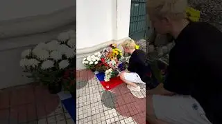 Возложили цветы в память о погибших (актёр Андрей Гликоген, теракт в Крокусе)