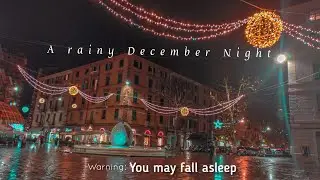Aesthetic rain on a December night|| Relaxing rain sound || La spezia,Italy