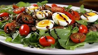 Салат с рукколой, помидорами черри и перепелиными яйцами: Вкусный и Полезный Рецепт!
