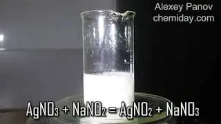 Silver nitrite production | AgNO3 + NaNO2 = AgNO2 + NaNO3