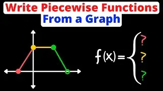 Find a Piecewise Function From a Graph | Domain & Range | Eat Pi