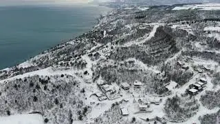 Снежный Апокалипсис в Крыму \ ЮБК покрытое снегами до самого моря