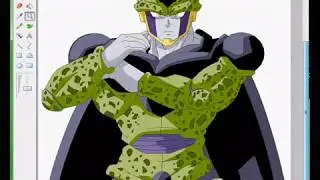 Drawing Cell in Ms Paint (Dragon Ball Z)