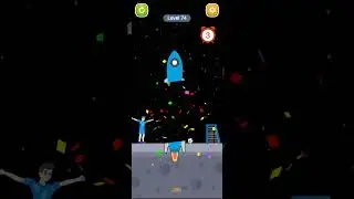 Help the guy to cut rocket 🤣😳 funny game level 74 #trending #viral #10million
