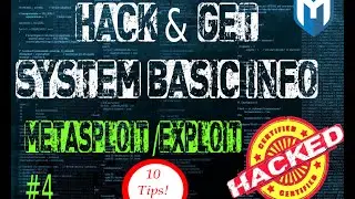 Metasploit  #4 How to get compromise system basic info . 10 tips and tricks