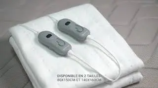 ECODE® Couvre lit avec télecommande, 3 niveaux de massage, arret automatique
