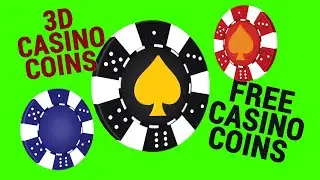 Casino Chips Falling green screen BlackCoin, Free Stock Footage For Poker,Roulette Use, Graphicsmall
