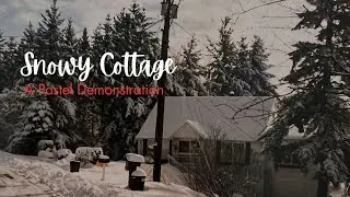 Snowy Cottage in Pastel Free Livestream Lesson