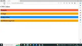 All CSS color names | CSS color property