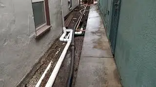 Veterans concrete,....pre pour walk through @ new walk way & sump pump pit