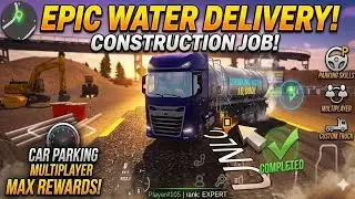 EPIC Water Delivery! 10,000L Construction Job in Car Parking Multiplayer