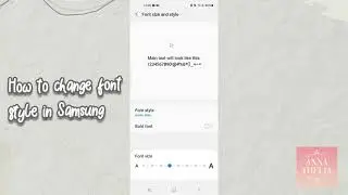 HOW TO CHANGE FONT STYLE IN SAMSUNG A21S
