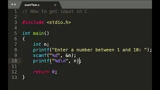 How to get input in C