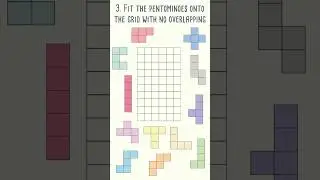 Have a go at solving this pentomino puzzle #learnmath #minitymaths #puzzle #mathspuzzlegame