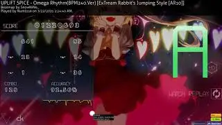 [Osu!] UPLIFT SPICE - Omega Rhythm(BPM240.Ver) [ExTream Rabbit's Jumping Style]+HD 36x miss A Rank