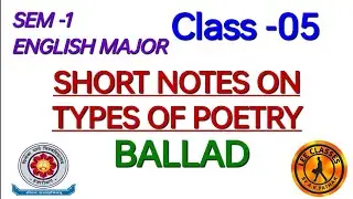 BALLAD (SHORT NOTE) EXAM SEM -1 ENGLISH MAJOR VBU #vbu#sem1 #baenglish@LearnEnglishEasilyAKPathak