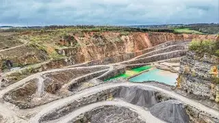 Steinbruch Belgien 🇧🇪 DJI Air 3 4K Aerial Dronevideo