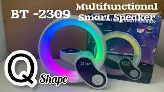 Multifuction Music Bluetooth Speaker Electric 15W Wireless Charger Alarm Clock Speaker Home Decor Q