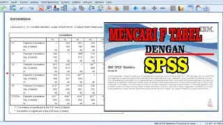 Cara Menghitung F tabel dengan SPSS