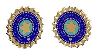 Cad modeling of BCCI logo in solidworks