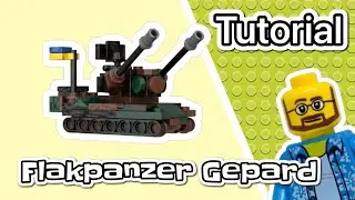 LEGO Russia/Ukraine war Flakpanzer Gepard (Cheetah PRTL) in Micro Brick Battle scale tutorial