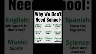 Why we don’t need school 🏫 #fyp #shorts #funny
