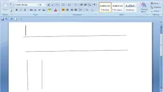How to draw straight vertical and horizontal lines in word