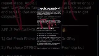 apple pay method working hit me