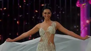 Miss Grand Nakhon Sawan FALLS at Miss Grand Thailand 2023 Preliminary Evening Gown –2 angles of view