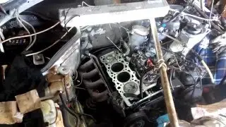 190 diesel with removed cylinder head