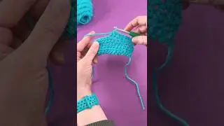 Half Double Two Together Stitch (hdc2tog) 💜🩵