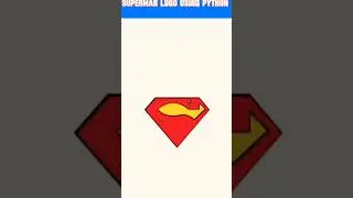 Superman logo usin python turtle#shorts #coding #python #pythonprogramming #superman #dc
