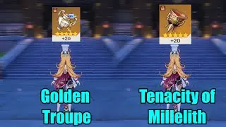 How Much Difference Between Golden Troupe Vs Tenacity of Millelith For Escoffier? || GI