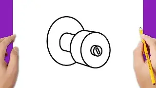 How to draw a door knob