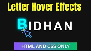 Animated Letter Hover Effect Using HTML & CSS | Interactive Text Animation Tutorial