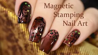 Magnetic Stamping Nail Art / Стемпинг на магнитном лаке