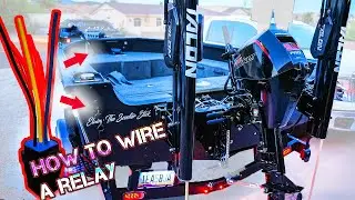 How to wire a relay switch in a boat + 5-pin LED Rocker Switch Install | Boat Wiring