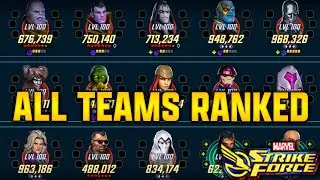 ALL TEAMS RANKED - OCT 2024 - MARVEL Strike Force - MSF