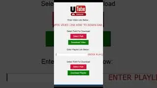 Youtube Video Downloader Python Project | Complete Code in Comment and Description  