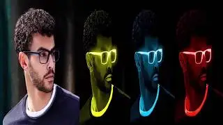 Glow in the Dark Portrait Effect Photoshop Tutorial | Adobe Photoshop |  Graphics vocabulary