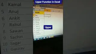 upper Function in Excel 