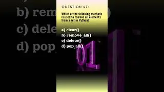 Python Qn. 47 | Python Questions and Answers | Tech NS Arena #programmingquiz