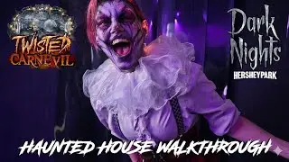 Hersheypark Dark Nights 2024 TWISTED CARNEVIL Haunted House Walkthrough POV SCARY EVIL CLOWNS!