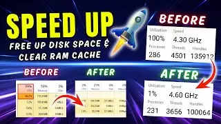 MAKE WINDOWS 11 FASTER | Free Up Disk Space & Clear RAM Cache
