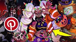 Turning Pinterest images into MONSTER GIRLS 🎃🦇👹(CHARACTER DESIGN CHALLENGE)