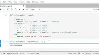 Programming the Rail Fence cipher