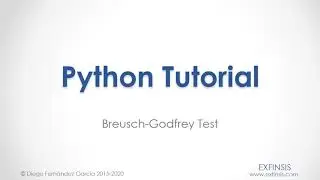 Python Tutorial. Breusch-Godfrey Test