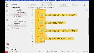Random Message Generator with HTML, CSS, JavaScript and JQuery